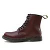 2023 أحذية مصممة فاخرة أحذية قصيرة Doc Martens Men Women Marten High Leather Winter Snow Booties Bottom Ongle Shoes 36-45