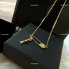 23ss diseñador mujeres collares pendientes cadena de oro joyería diamante cruz pin colgante collar incluyendo caja regalo preferido