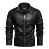 Men's Trench Coats Mens solid color Motorcycle Jacket Men Fashion Biker Leather Male Winter zipper Pu leather Overcoat clothing 230822