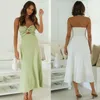 Casual Dresses Sexy Solid Color Tube Top Dress Sleeveless Women Clothing Summer 2023 Party Maxi Slim Backless Elegant Vestidos