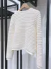 Women s Sweaters Women Knit Sweater Cardigan With Pockets Early Autumn Lady Long Sleeve Elegant O neck Retro Short Knitwear Top 230822