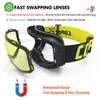 Kayak Goggles Copozz Manyetik Kayak Gogges 2S Quickchange Lens ve Kasa Seti UV400 Koruma Antifog Snowboard Kayak Gözlükleri Erkekler için 230822