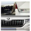 10pcs Car 3D Metal Decals Sticker لـ Skoda VRS Octavia Fabia Kamiq Karoq Kodiaq Rapid Superb Trunk Body Grill Emblem Stic