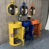 Badaccessoire set retro industriële stijl badkamer semicircle oliebrommel wassen bekken bekken bekken bekken vloer kolom wasstandering