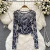 Women S T -THIRT Chic Tied Dye Dye Thirt T Shirt Bandage Vintage Top Sexy BodyCon Crop Tree TEE TEE TEE TEE