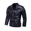 Męskie okopy płaszcze zimowe skórzane kurtka pu czarny motocykl pluszowy, szczupły, punkowy biznes sportowy płaszcz sportowy 230822