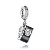 925 Sterling Silber Dangle Charme Dumbbell Camera Anhänger Charm Perle für Pandora Charms Authentic 925 Silberperlen
