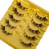 False Eyelashes 5pairs Mink Invisible Band Lash Extension Natural Cross Cluster Fairy 3D Faux Big Eye Long Fake Lashes 230821