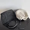 Botteg Venetas Bag Cavallino Дизайнерская новая сумка-тоут из кожи Intreccio ручной работы Женские сумки на ремне из 100% овечьей кожи Съемная холщовая сумка на шнурке с коробкой