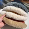 Wide Brim Hats Bucket Winter Thicken Warm Soft Plush Fisherman Panama Cap Women Fluffy Fur Hat Fashion Femme Vintage Lamb Fleece Beanies 230821