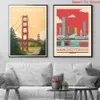 Genebra Switzerland Vintage Travel Canvas pintando arte nórdica Posters e impressões de parede de parede para sala de estar decoração de quarto sem moldura WO6