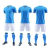 Utomhus Tshirts 100%Polyester Quickdrry Mesh Fabric Soccer Suits Breathe Elastic Men Football Jerseys Professional Custom Kids Uniform 230821
