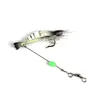 Baits lokt 3pcslot garnalen zachte visserij Lure 9cm 6g kunstmatig aas met lichtgevende kralen haak haak levensechte karp ye74 230821