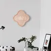 Wanduhren Plug-in-Stil Nordic Creative Home Fashion LED Wohnzimmer Clock geformt einfache Blume G236