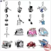 925 Sterling Silber Dangle Charme Dumbbell Camera Anhänger Charm Perle für Pandora Charms Authentic 925 Silberperlen