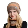 Berretti di teschio berretto da donna inverno berretti snood set gradiente color cappello a maglia più calda alla moda outdoor anticarro addensato tintura per tintura per 230822