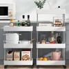 Storage Holders Racks Mobile Storage Shelf Interspace Gap Shelf Kitchen Storage Shelf Bathroom Storage Rack Fridge Side Seam Finishing Rack 230821