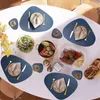 Tafelmatten placemats en onderzetters 4 sets wasbaar plastic ronde decoratie dineren