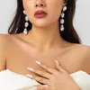 Pendientes colgantes DIEZI elegante borla colgante gota moda perla barroca coreana para mujer fiesta regalo Brincos joyería