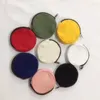 Bolsas de almacenamiento moda colorida en blanco en blanco lienzo redondeo bolsas de monedas de monedas maquillaje cosmético de algodón LX8443