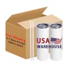 USA CA CA Warehouse 20 oz Sublimação Coolores de canecas de canecas de café com parede dupla em aço duplo