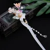 Hair Clips Floral Stick Chinese Tassel Headpiece Classic Pearl Fairy Hairpin Chopstick For Women Vintage Hanfu Party Tiaras Jewelry