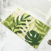 Bath Mats Inyahome Throw Bathroom Rugs And Green Leaves Rug Non Slip Machine Washable Extra Soft Floor Mat For Entrance