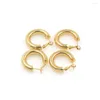 Dangle Earrings Gold-Plated Brass Round Hoop Earring Clips High-Quality DIY Jewelry Making Results Thick Wearing Gifts