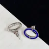 Ontwerper Antiek zilver alfabet Blue Email Ketters, armbanden, oorbel, mode damespak, banket, Valentijnsdag, Kerstmis, geschenken, hoge kwaliteit met doos