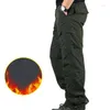 Pantalons pour hommes Pantalon Cargo Hiver Casual Chaud Laine Épaissie Coton Multi Poche Militaire Tactique Trouse