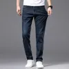 Mäns jeans 2023 Summer Autumn Variety Collection Mens Personlig märkning Business Office Style Smart Casual Zipper Fly Full Längd 230822