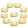 SXI 24 Pack Warm White Battery LED Tea Lights Flameless Flickering Tealight Dia 1 4 Electric Fake Candle for Votive Wedding 199G