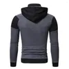 Men's Hoodies Autumn Winter Casual Coat Sweatshirts Thickened Zipper V-neck Outdoor Versatile Solid Color Top For Men