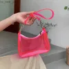 Totes Textured transparent Crossbody bag female 2022 fashion casual portable jelly bag web celebrity shoulder bag mobile phone bag HKD230822