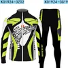 Herenjacks Mountain Bike Clothing Ademend lange mouwcyclingset Zwarte afdruk Zipper fietskleding Maillot Ropa Ciclismo