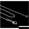 Chains Necklaces Pendants Jewelry 925 Sterling Sier Plated Link Rolo Chain Necklace With Lobster Clasps 16 18 20 22 24Inch Women O D Otu07