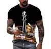 Camisetas masculinas camiseta de verão xadre