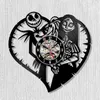 Väggklockor Alla hjärtans kärlek Sweet Heart Art Record Clock Modern Romantic Quartz Wedding Decoration