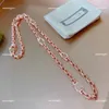 23ss Women's designer Necklace high quality Logo shaped rose gold chain jewelry Letter embossing Chains necklace #Including box new arrival