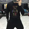 Autumn Men's Hoodie Pure Cotton broderad o-hals Casual Fashion Pullover Letter Style Hip Hop Hoody Ny trend Hot Sale L0822