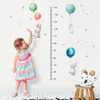 Wall Stickers Cute Bunny Balloon for Kids Rooms Girls Baby Room Decoration Cartoon Height Measure Growth Chart Wallpaper Vinyl 230822