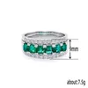 خواتم الكتلة Cellacity Women 925 Sterling Silver Ring for Charm Lady with Emerald Green Color Gemstone Female Party Party Giftly Gift