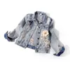 Dames jassen herfst denim jas met lange mouwen overjas losse driedimensionale knop parels uit het delerige jeans 230822