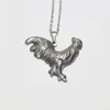 Pendentif Colliers 1Pc 3D Coq En Acier Inoxydable Vintage Mignon Animal Coulée Coq Bijoux Pour Filles Femmes Hommes Cadeau