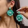 Boucles d'Oreilles Clou Mode Femmes Tissu Coloré Fleur Raphia Paille Pour Vacances Bijoux Mignon/Romantique