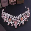 Crystal Bridal Rhinestone Crowns Hair Ornament Hairband Wedding Accessories Diadem Girls Quinceanera Party Tiaras J0121349P