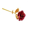 Decorative Flowers 24K Gold Plated Rose Artificial For Decoration S Girlfriend Gift Wedding Mom Gifts Valentines Birthday
