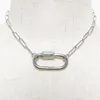 Chains 2023 Punk Style Spiral Pendant Short Necklace Copper Plating Silver-color Fashion Decorative Jewelry Men Women Present