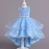 Girl's Dresses Flower Girls Princess Sequins Baby Wedding Christmas Party Trailing Dress Teenager Children Kids Elegant Vestidos for 315Years 230822