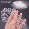 100pcs cam yağ brülör boruları 4 inç kalınlığında cam sigara tüpleri şeffaf net pyrex sigara boru dab teçhizat bong su bubakbud shisha duman aksesuarları